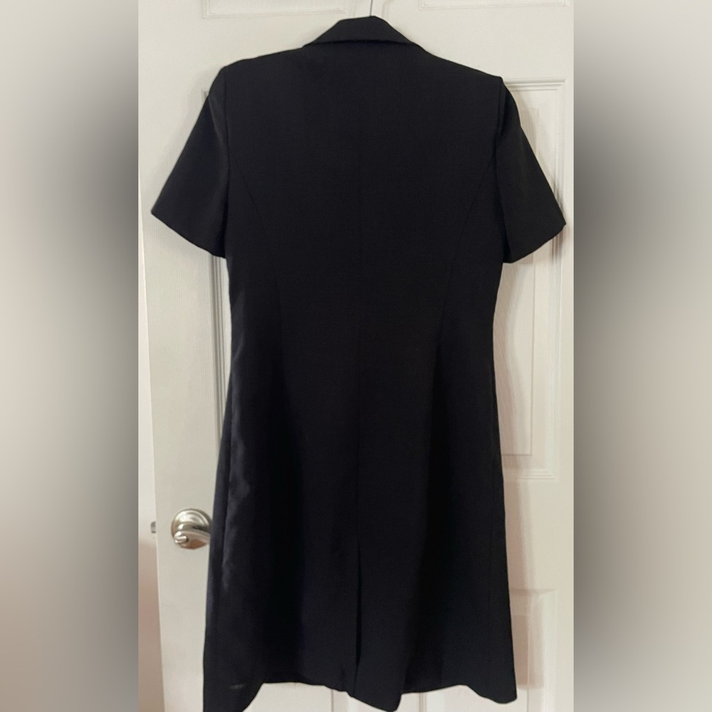 Danny & Nicole Vintage Black Long ShortSleeve Duster Over Coat - Picture 3 of 3